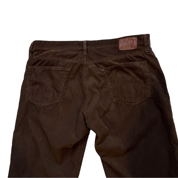 AG Adriana Goldschmied Protege Straight-Leg Brown Corduroy Jeans - Picture 8 of 13